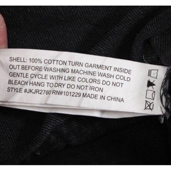 Stoosh Vintage Denim Black Button-Up Shirt With Embroidered Butterflies - Picture 5 of 8